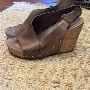 Antelope Brown Wedge Sandals